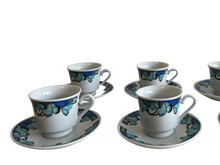 Set of 5 Azul plant Tea cup