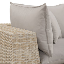 Cali 120" Performance Fabric & Wicker Outdoor Sofa