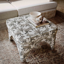 Raji Leopard Performance Jacquard Ottoman