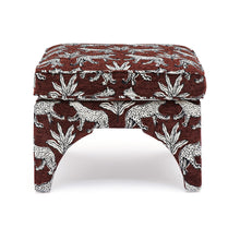 Raji Leopard Performance Jacquard Ottoman
