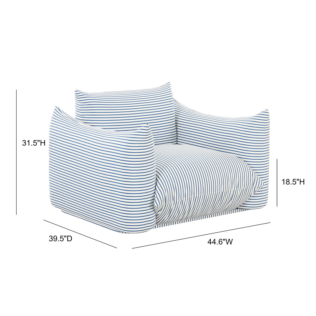 Saint Tropez Stuffed Indoor/Outdoor Armchair