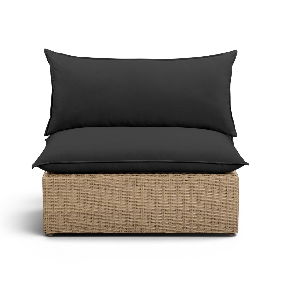 Cali Performance Fabric & Wicker Outdoor Armless Chair