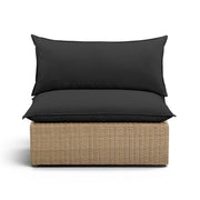 Cali Performance Fabric & Wicker Outdoor Armless Chair