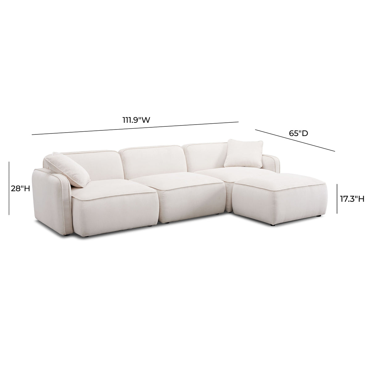 Travie 4-Piece Modular Sectional