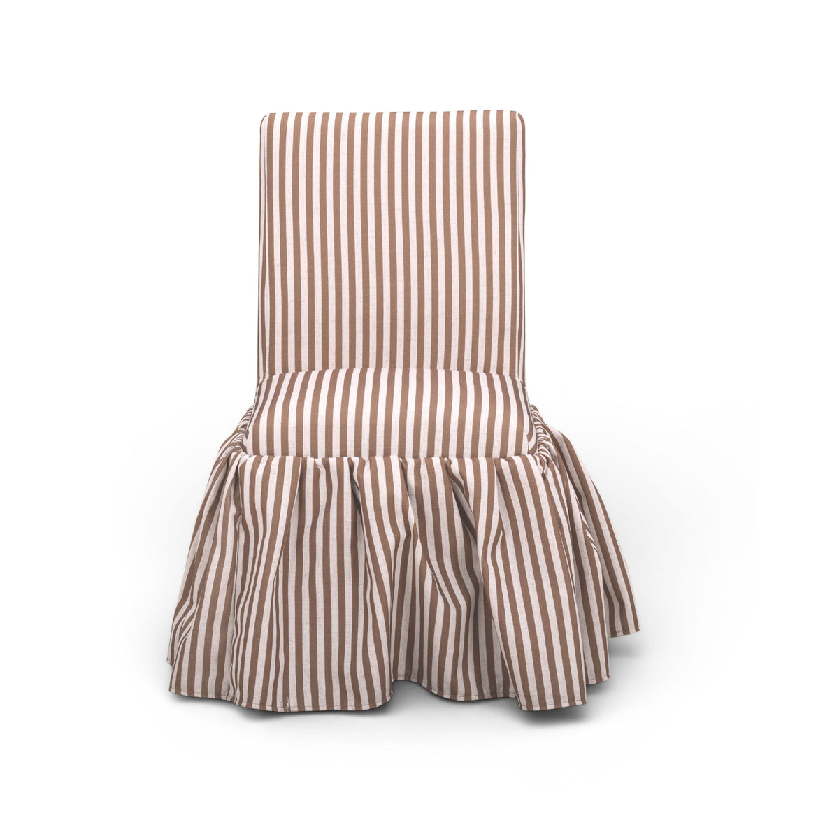 Gertrude Striped Performance Linen Skirted Dining Chair