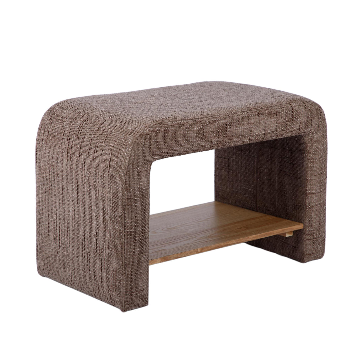 Alvie Railroad Chenille Storage Side Table