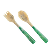 Jadite Resin Salad Serving Spoons