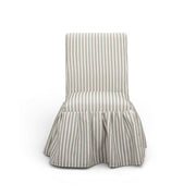 Gertrude Striped Performance Linen Skirted Dining Chair