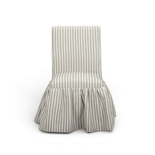 Gertrude Striped Performance Linen Skirted Dining Chair