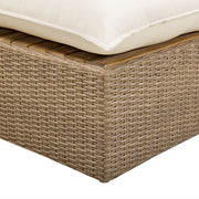Cali Performance Fabric & Wicker Outdoor Ottoman