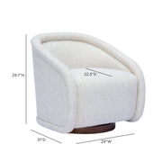 Clarke Cream Performance Boucle Swivel Accent Chair