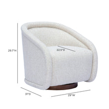 Clarke Cream Performance Boucle Swivel Accent Chair
