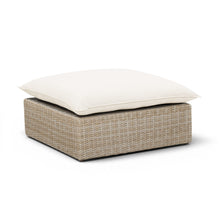 Cali Performance Fabric & Wicker Outdoor Ottoman