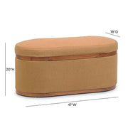 Olivier 41" Oval Storage Ottoman
