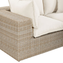Cali 120" Performance Fabric & Wicker Outdoor Sofa