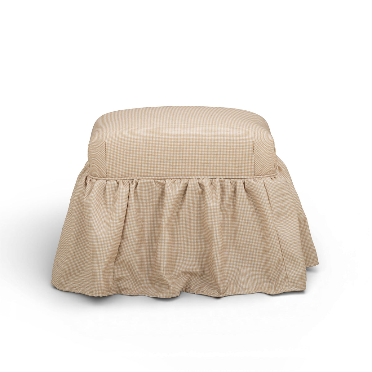 Gertrude Performance Linen Skirted Ottoman