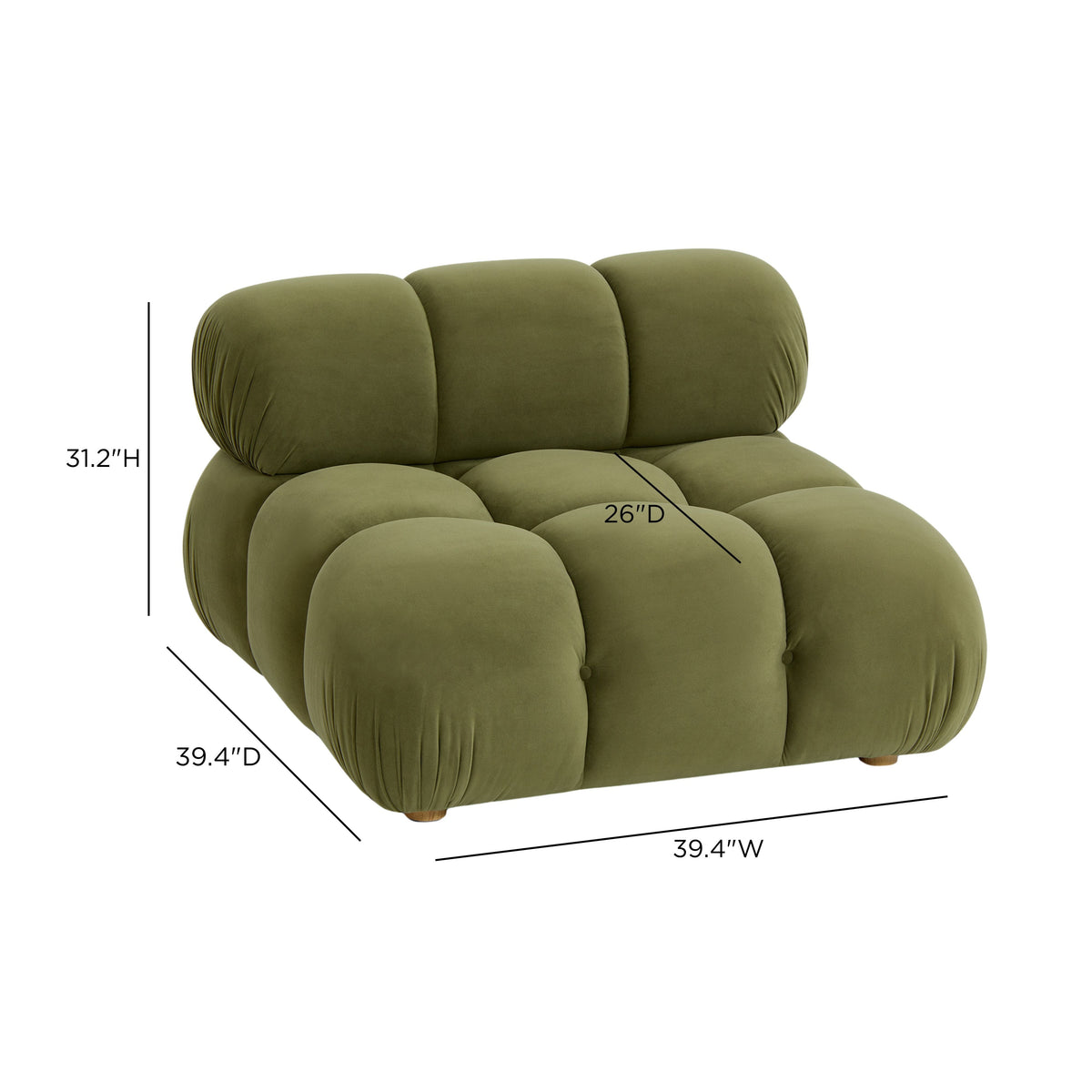 Calliope Performance Modular Armless Chair