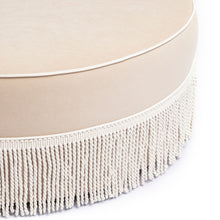 Tassy Tasseled Round Ottoman
