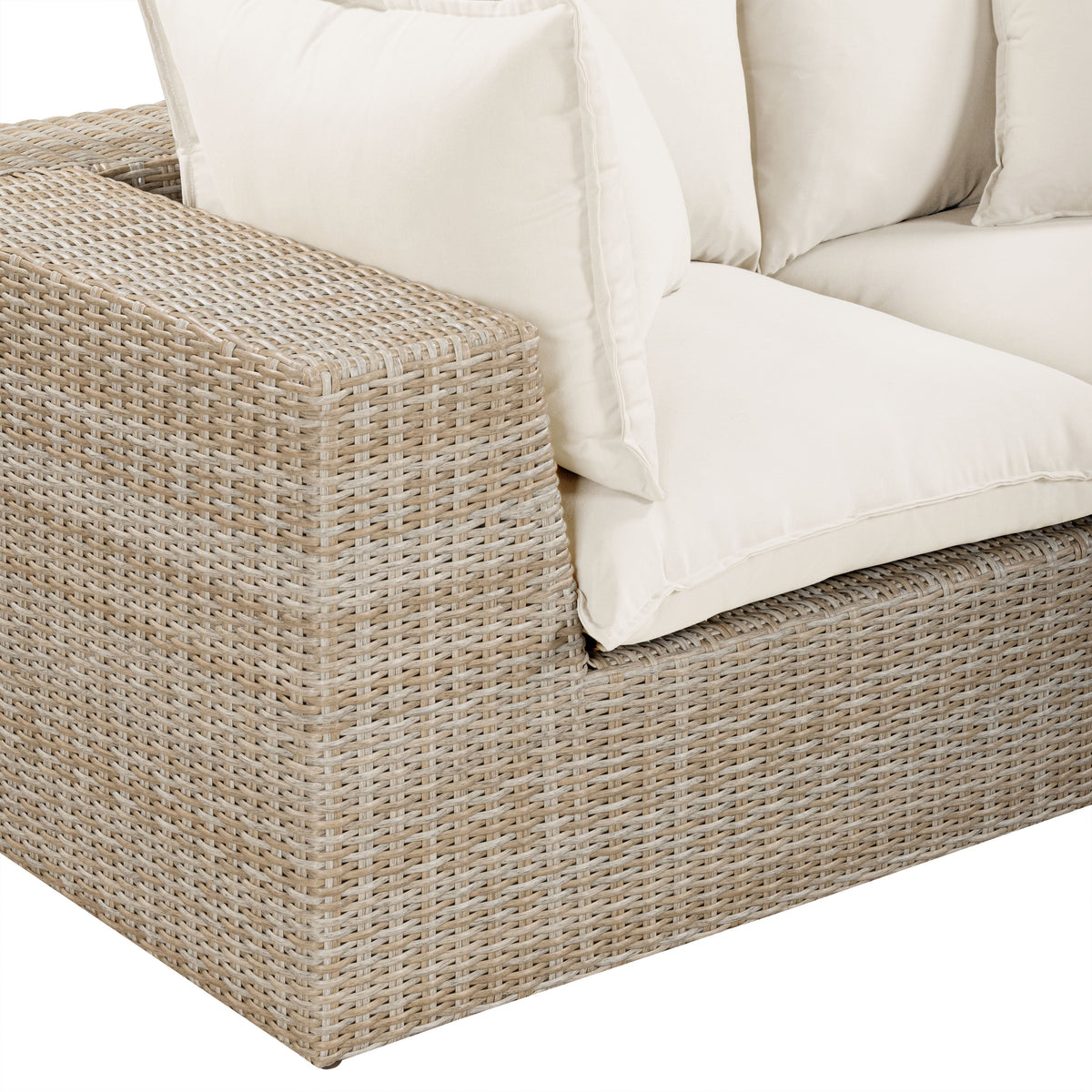 Cali 4-Piece Performance Fabric & Wicker Outdoor Sectional