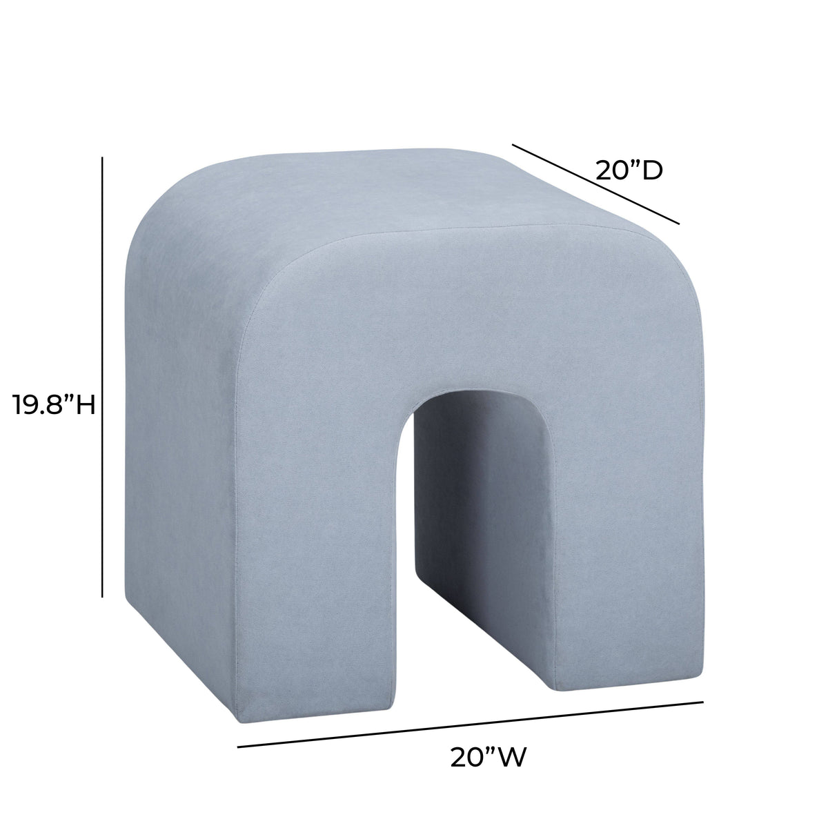 Desi Performance Fabric Ottoman