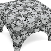 Raji Leopard Performance Jacquard Ottoman