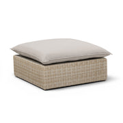 Cali Performance Fabric & Wicker Outdoor Ottoman