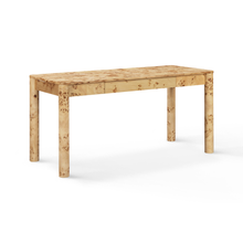 Berri 60" Natural Burl 3-Drawer Work Desk