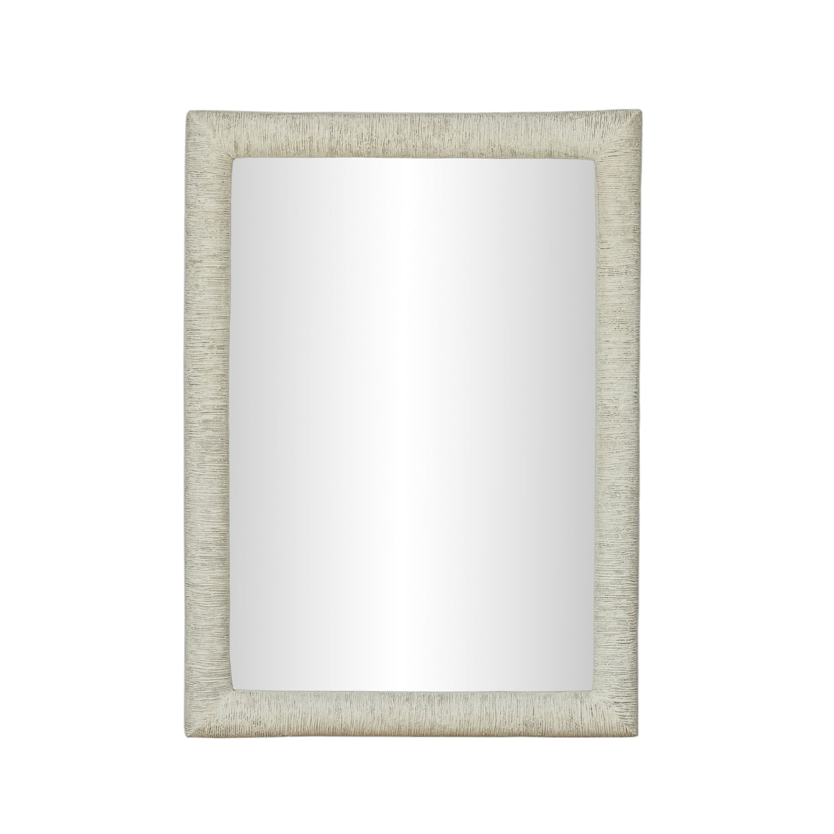 Orpheus 34"X47" Ribbed Lightweight Faux Stone Rectangular Wall Mirror