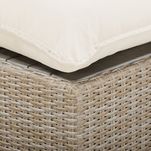 Cali Performance Fabric & Wicker Outdoor Ottoman