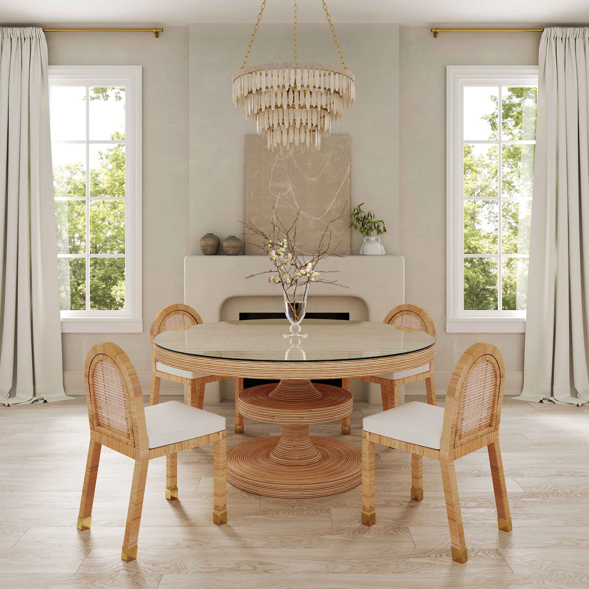 Amara Arched Rattan Dining Chair