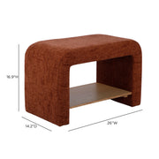 Alvie Railroad Chenille Storage Side Table