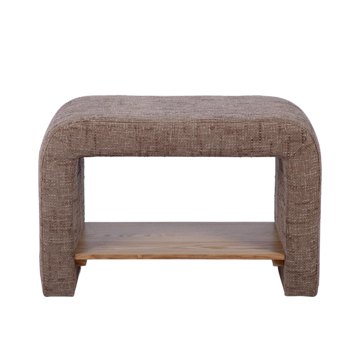 Alvie Railroad Chenille Storage Side Table