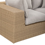 Cali 80" Performance Fabric & Wicker Outdoor Loveseat