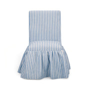 Gertrude Striped Performance Linen Skirted Dining Chair