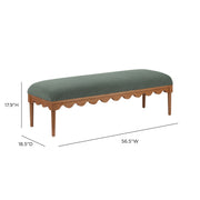Oodle 56.5" Performance Vegan Mohair Bench