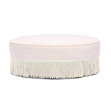 Tassy Tasseled Round Ottoman