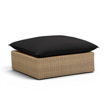 Cali Performance Fabric & Wicker Outdoor Ottoman