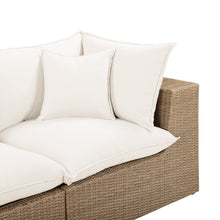 Cali 120" Performance Fabric & Wicker Outdoor Sofa