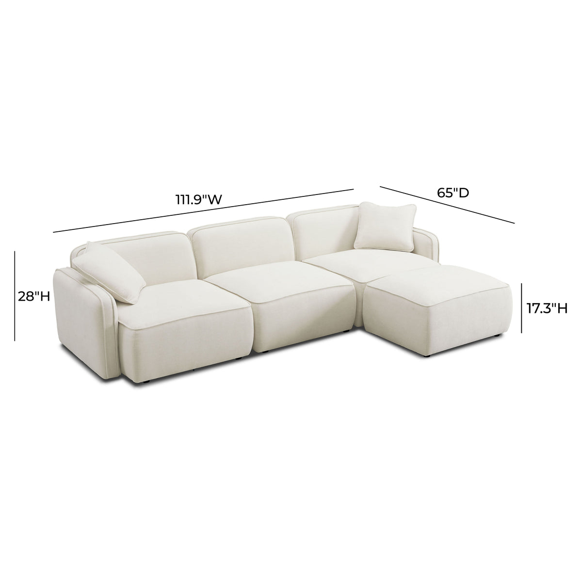 Travie 4-Piece Modular Sectional