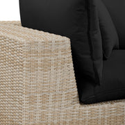 Cali 80" Performance Fabric & Wicker Outdoor Loveseat