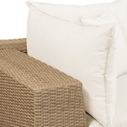 Cali 120" Performance Fabric & Wicker Outdoor Sofa