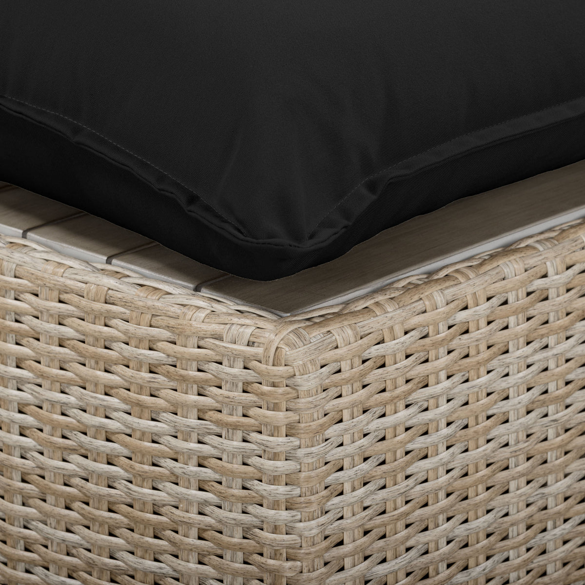 Cali Performance Fabric & Wicker Outdoor Ottoman
