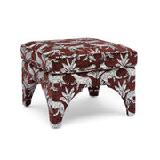 Raji Leopard Performance Jacquard Ottoman