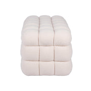 Anita 39" Faux Shearling Storage Bench With Reversible Tray Top