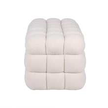 Anita 39" Faux Shearling Storage Bench With Reversible Tray Top