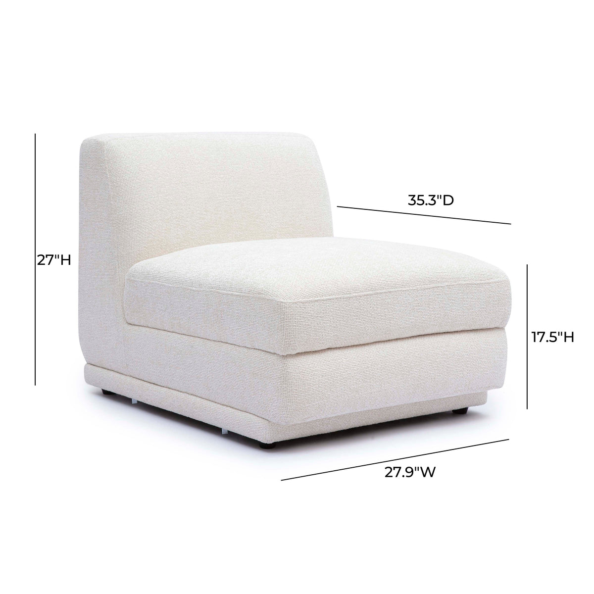 Perry Modular Armless Chair
