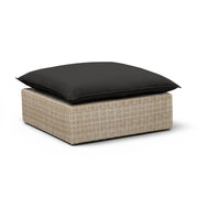 Cali Performance Fabric & Wicker Outdoor Ottoman