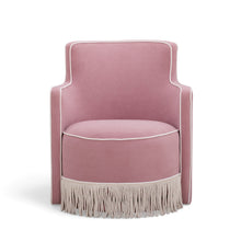 Passe Tasseled Velvet Swivel Accent Chair