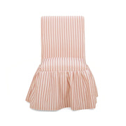 Gertrude Striped Performance Linen Skirted Dining Chair