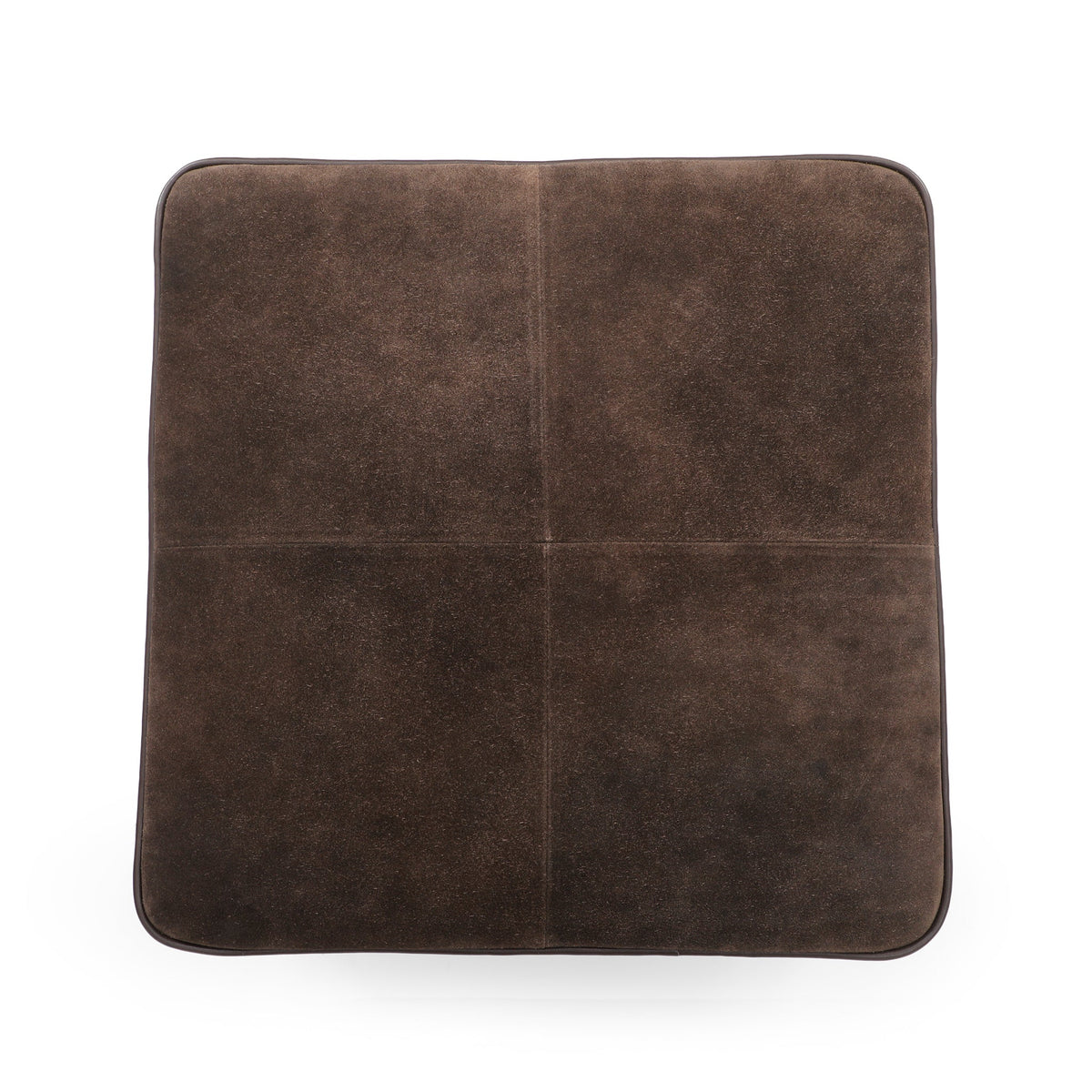 Daphne Square Suede Fringe Ottoman